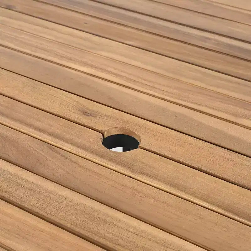 Whisen Ensemble de salle à manger d'extérieur 7 pièces Table et chaises de patio avec coussins amovibles