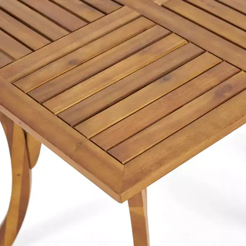 Christopher Knight Home Ferris, ensemble de salle à manger d'extérieur 5 pièces en bois d'acacia et osier avec coussins