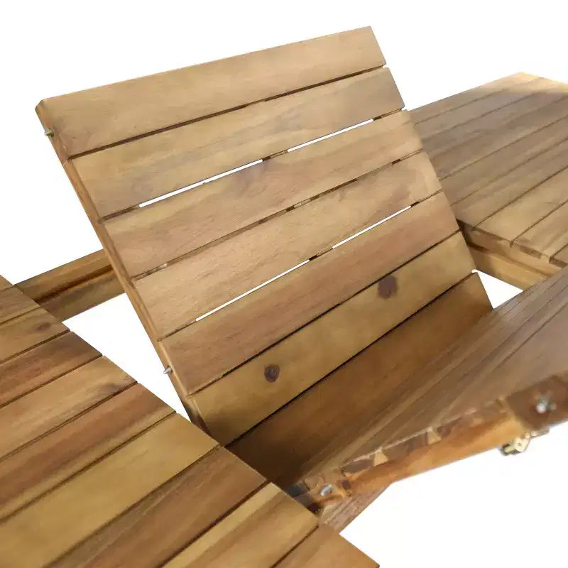 GDFStudio Kenerson Ensemble de salle à manger d'extérieur 9 pièces en osier et bois d'acacia avec table à manger extensible, teck/marron multicolore