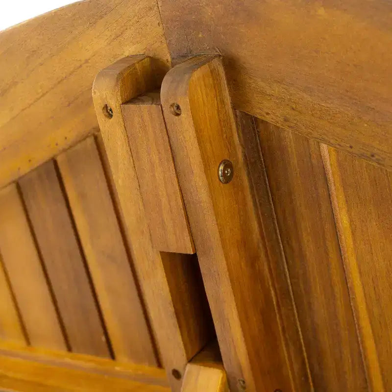 GDFStudio Specter Ensemble de salle à manger 5 pièces en bois d'acacia et corde d'extérieur, teck/gris foncé