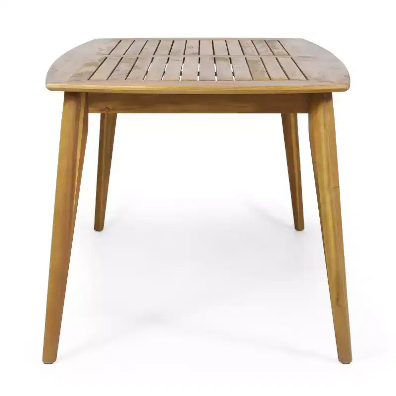 Christopher Knight Home Axel Ensemble de salle à manger d'extérieur 7 pièces en osier et bois d'acacia avec coussin, teck/brun multicolore