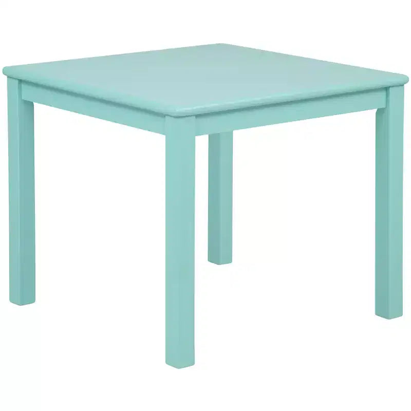 Ensemble table et chaises eHemco en bois massif pour enfants (4 chaises incluses), ensemble de 5 pièces