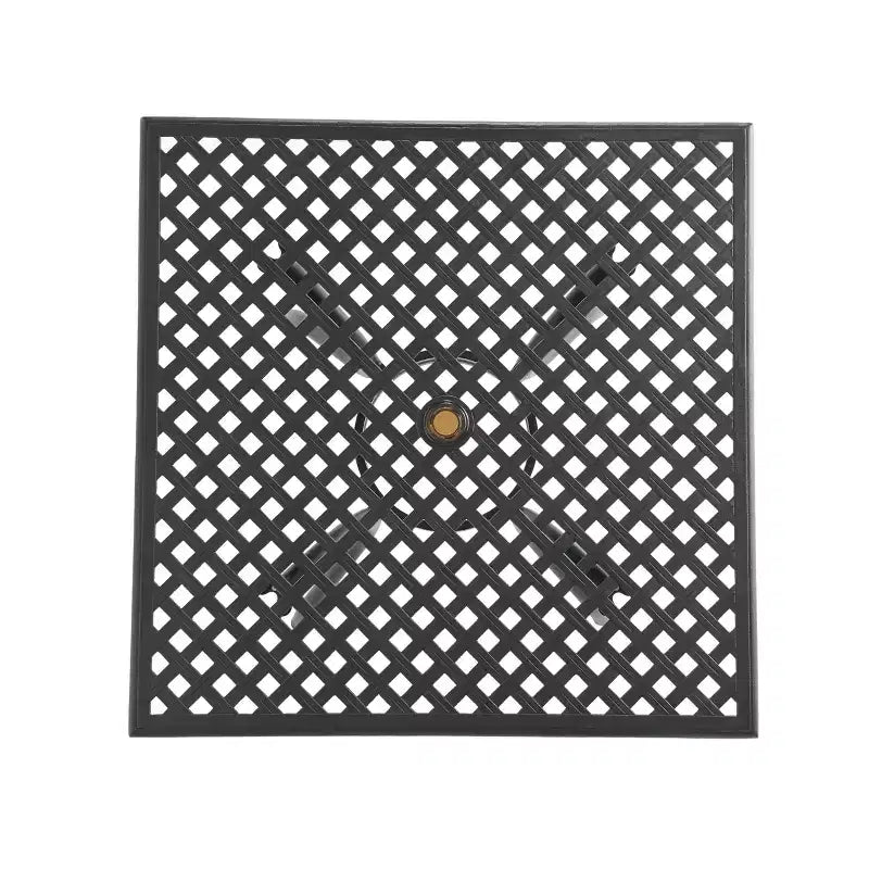 Christopher Knight Home Hallandale, ensemble de salle à manger d'extérieur 5 pièces en fonte d'aluminium, noir mat antique
