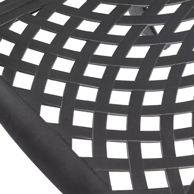 Christopher Knight Home Hallandale, ensemble de salle à manger d'extérieur 5 pièces en fonte d'aluminium, noir mat antique