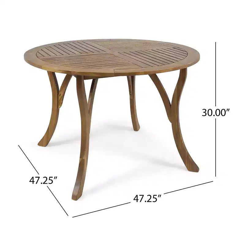 Christopher Knight Home Albury Ensemble de salle à manger d'extérieur 5 pièces en bois d'acacia et osier avec coussin