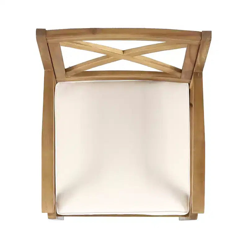 Christopher Knight Home Llano Ensemble de salle à manger 5 pièces en bois d'acacia d'extérieur avec coussin résistant à l'eau