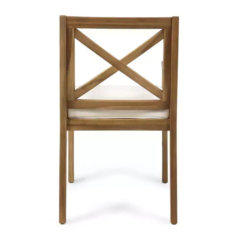 Christopher Knight Home Llano Ensemble de salle à manger 5 pièces en bois d'acacia d'extérieur avec coussin résistant à l'eau