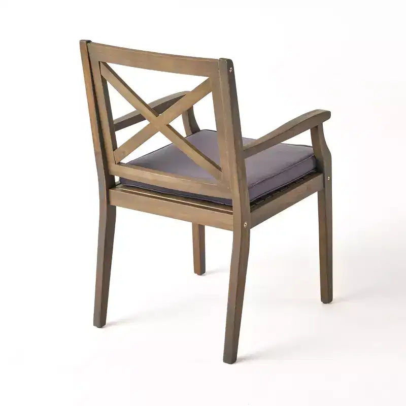 Christopher Knight Home Llano Ensemble de salle à manger 5 pièces en bois d'acacia d'extérieur avec coussin résistant à l'eau