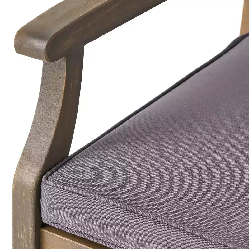 Christopher Knight Home Llano Ensemble de salle à manger 5 pièces en bois d'acacia d'extérieur avec coussin résistant à l'eau