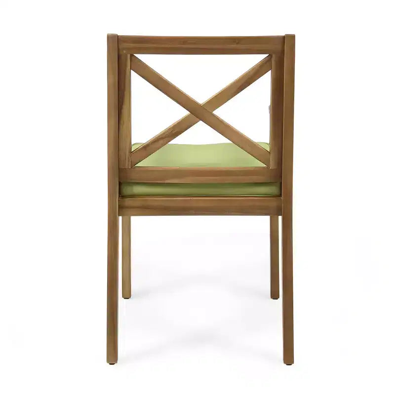 Christopher Knight Home Llano Ensemble de salle à manger 5 pièces en bois d'acacia d'extérieur avec coussin résistant à l'eau