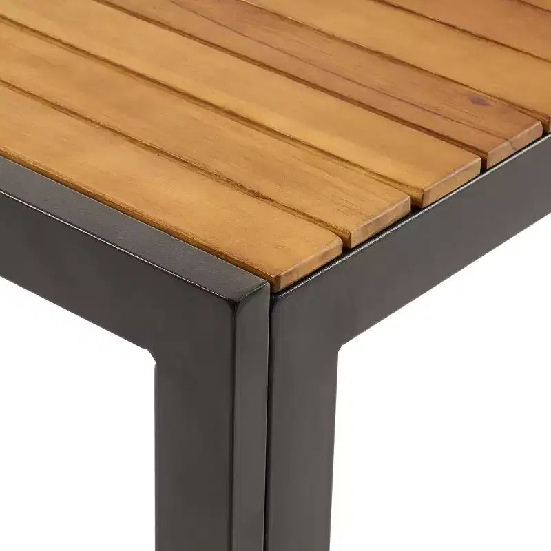 Christopher Knight Home Sere Ensemble de salle à manger d'extérieur 7 pièces en bois d'acacia et osier avec coussins, marron/crème