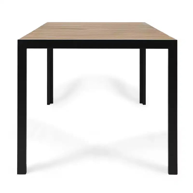 Ensemble de salle à manger d'extérieur 7 pièces Christopher Knight Home Goodwin en bois d'acacia et osier avec coussins, teck/marron