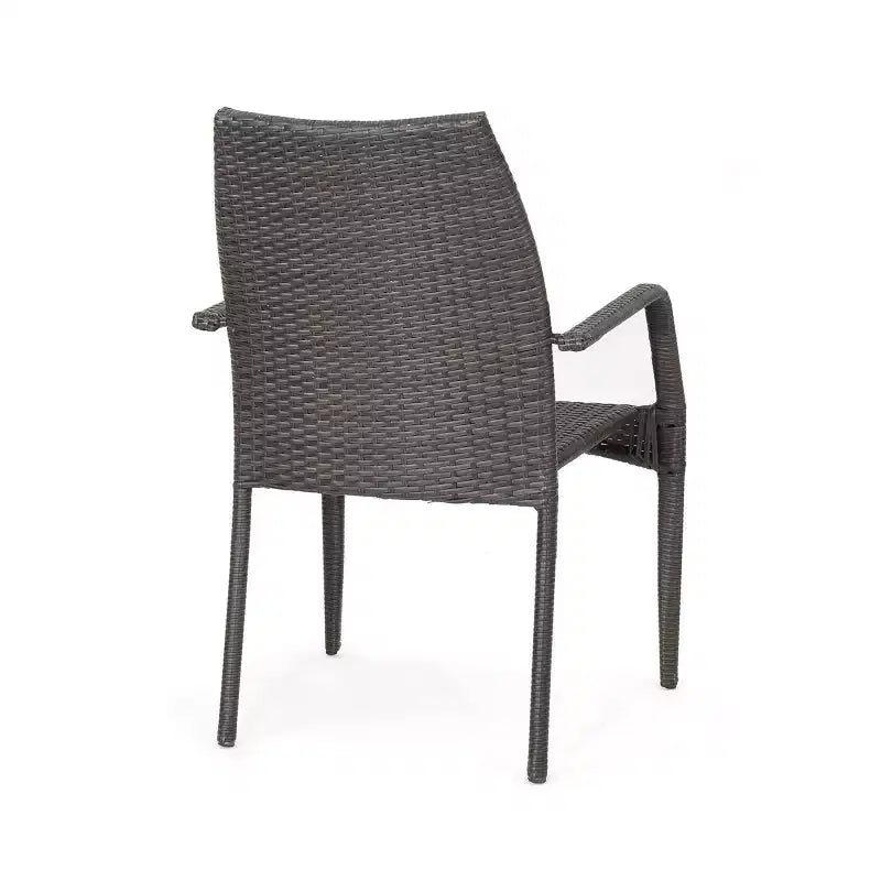 Ensemble de salle à manger 7 pièces Christopher Knight Home Harbor en osier et aluminium, Multibrown/Brown