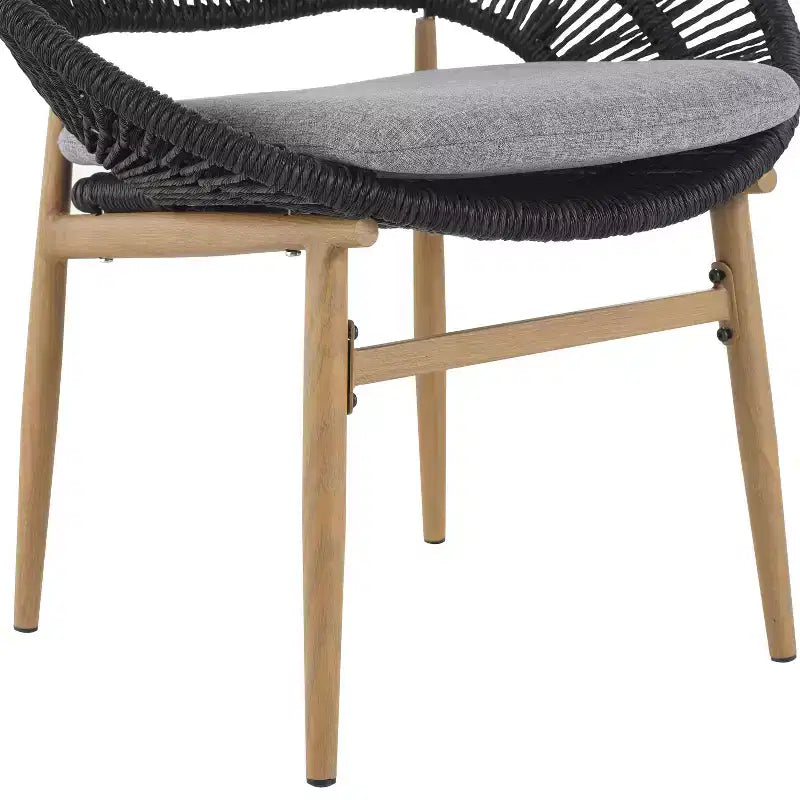Ensemble de salle à manger d'extérieur rustique 7 pièces Corey en rotin, métal et bois d'acacia Christopher Knight Home