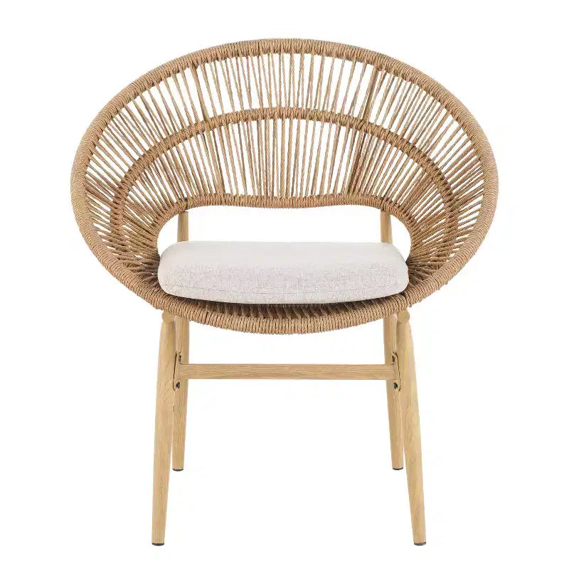 Ensemble de salle à manger d'extérieur rustique 7 pièces Corey en rotin, métal et bois d'acacia Christopher Knight Home