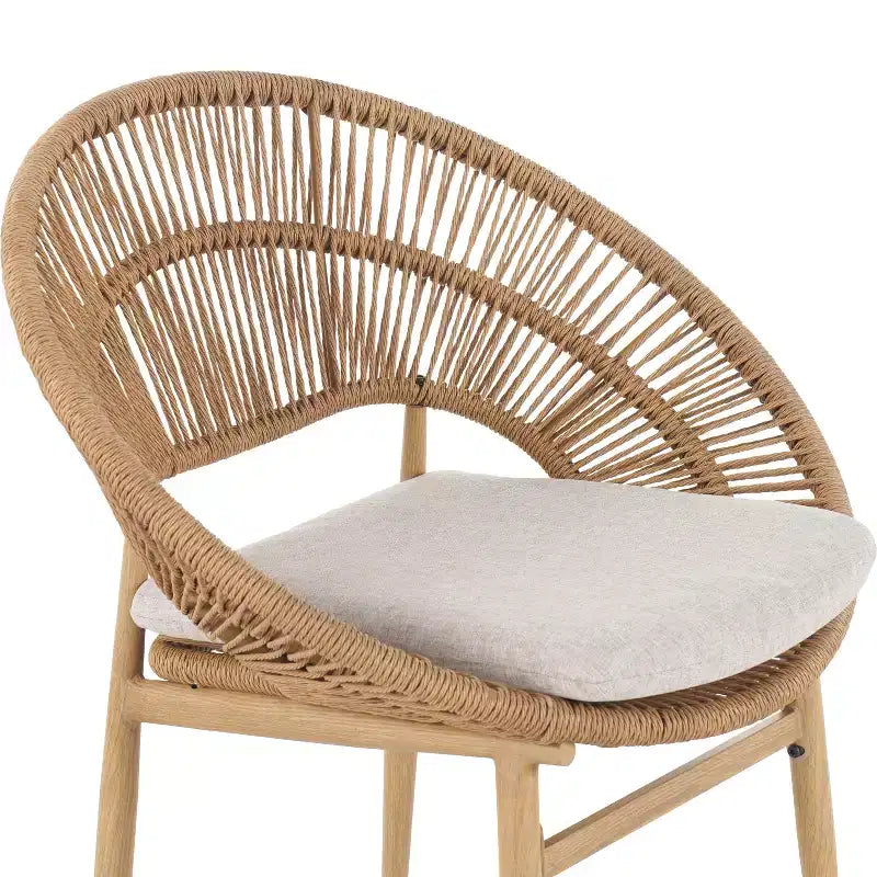 Ensemble de salle à manger d'extérieur rustique 7 pièces Corey en rotin, métal et bois d'acacia Christopher Knight Home