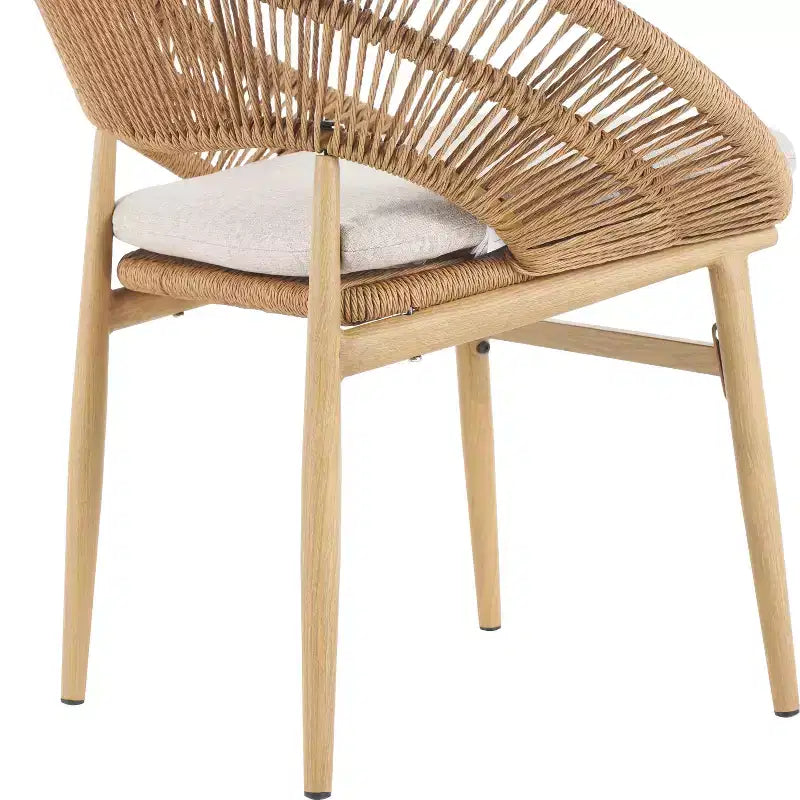 Ensemble de salle à manger d'extérieur rustique 7 pièces Corey en rotin, métal et bois d'acacia Christopher Knight Home
