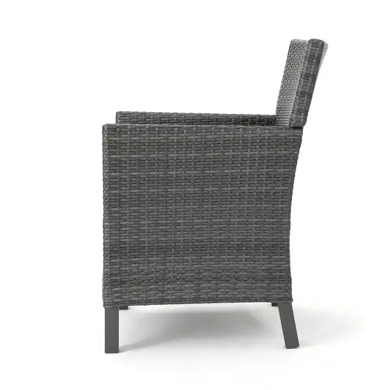 Christopher Knight Home Cypress, ensemble de salle à manger d'extérieur 5 pièces en osier avec coussins