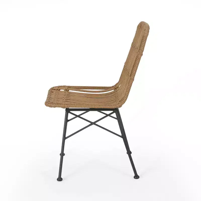 Ensemble de salle à manger 7 pièces Christopher Knight Home Sawtelle en osier et bois d'acacia