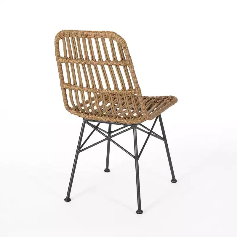 Ensemble de salle à manger 7 pièces Christopher Knight Home Sawtelle en osier et bois d'acacia