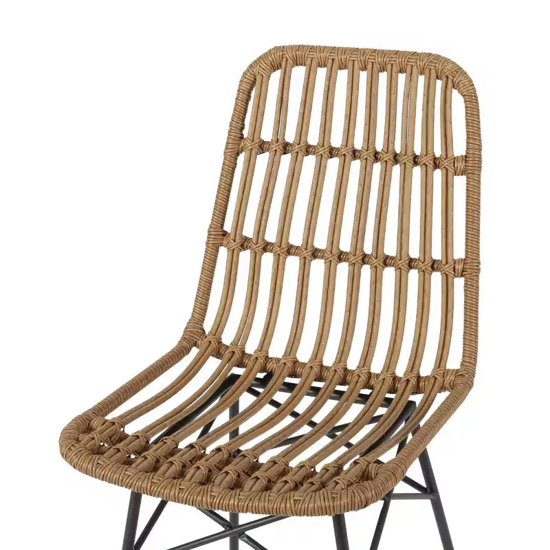 Ensemble de salle à manger 7 pièces Christopher Knight Home Sawtelle en osier et bois d'acacia