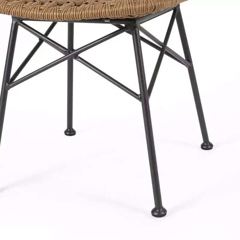 Ensemble de salle à manger 7 pièces Christopher Knight Home Sawtelle en osier et bois d'acacia