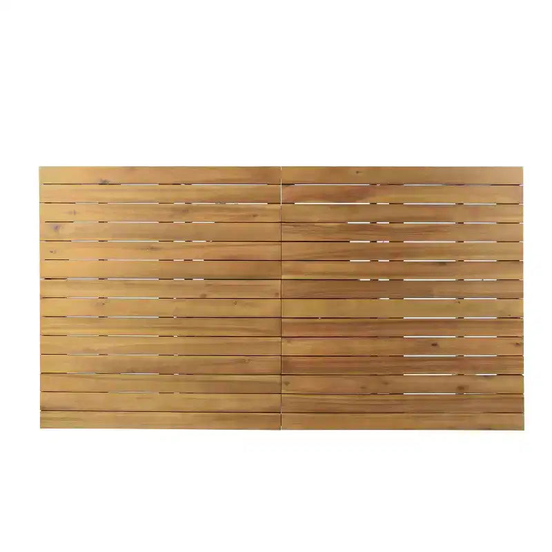 Ensemble de salle à manger d'extérieur 9 pièces Christopher Knight Home Edgewood en bois d'acacia et osier, teck/moka mélangé
