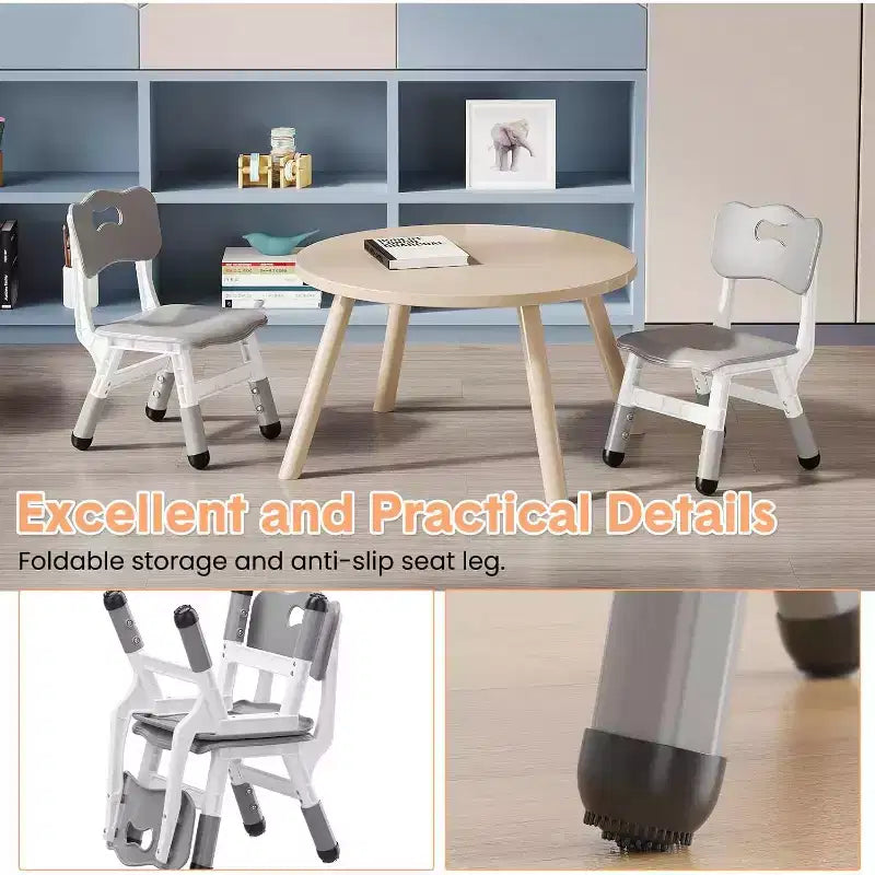 Chaises pour enfants, chaises d'école maternelle en plastique réglables sur 3 niveaux, charge maximale de 82 kg, pour enfants de 2 à 8 ans, pour la maison, l'école, l'intérieur/l'extérieur