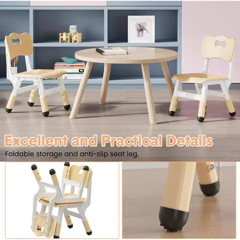 Chaises pour enfants, chaises d'école maternelle en plastique réglables sur 3 niveaux, charge maximale de 82 kg, pour enfants de 2 à 8 ans, pour la maison, l'école, l'intérieur/l'extérieur
