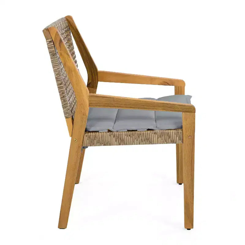 Christopher Knight Home Neva, ensemble de salle à manger d'extérieur 5 pièces avec table en bois d'acacia et chaises en osier