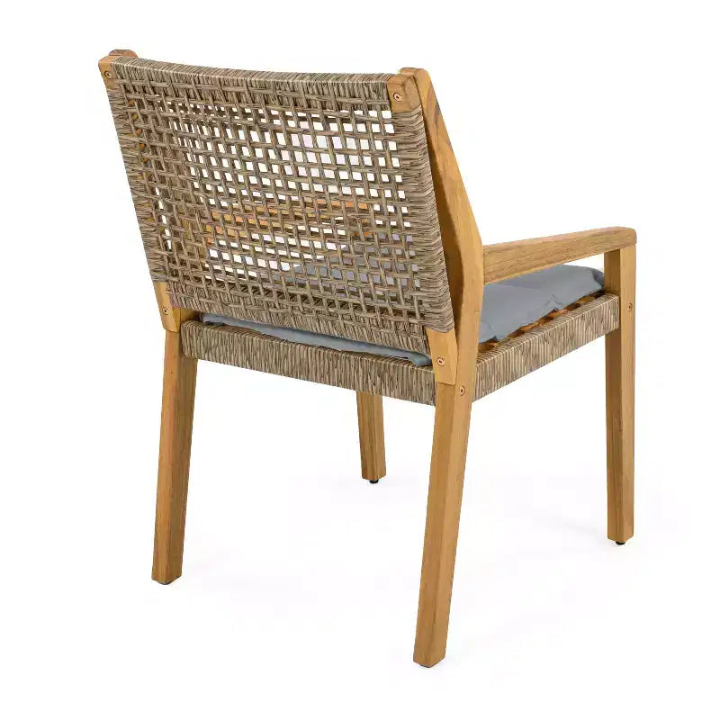 Christopher Knight Home Neva, ensemble de salle à manger d'extérieur 5 pièces avec table en bois d'acacia et chaises en osier