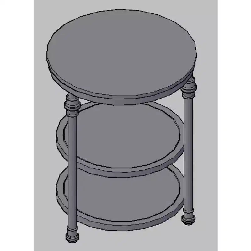 3-Tier Round Side Table, Living Room Accent Tables, Small Corner Table with Storage Shelves, Metal Legs, Industrial Night Stand for Bedroom, Brown