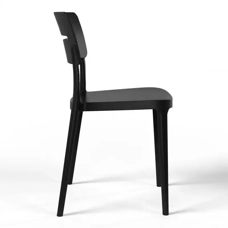 Ensemble table de salle à manger d'extérieur WestinTrends Playa Modern 5 pièces en résine avec chaises empilables
