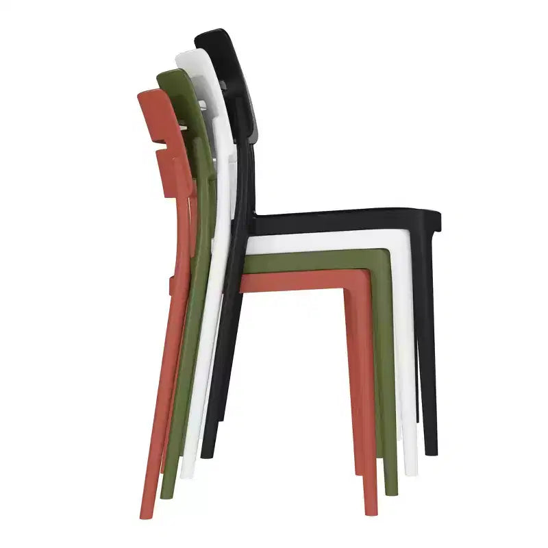 Ensemble table de salle à manger d'extérieur WestinTrends Playa Modern 5 pièces en résine avec chaises empilables