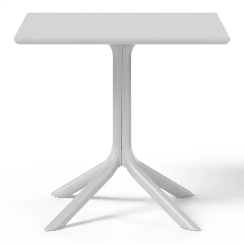 Ensemble table de salle à manger d'extérieur WestinTrends Playa Modern 5 pièces en résine avec chaises empilables