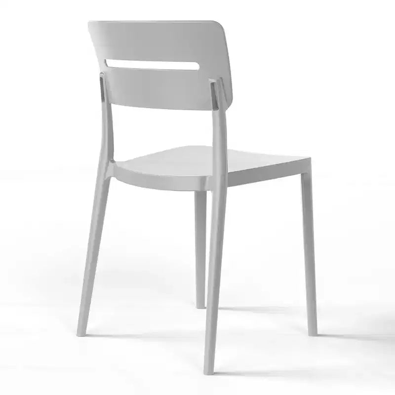 Ensemble table de salle à manger d'extérieur WestinTrends Playa Modern 5 pièces en résine avec chaises empilables