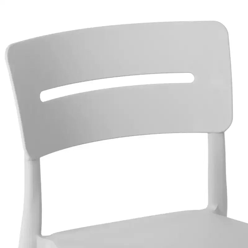 Ensemble table de salle à manger d'extérieur WestinTrends Playa Modern 5 pièces en résine avec chaises empilables