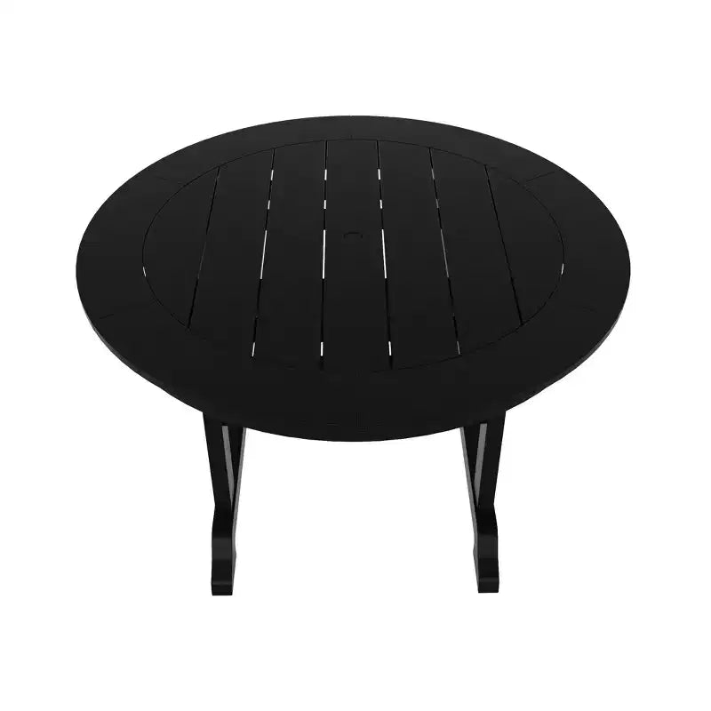 Ensemble de salle à manger WestinTrends Malibu 5 pièces avec chaises et table ronde en PEHD pour patio extérieur
