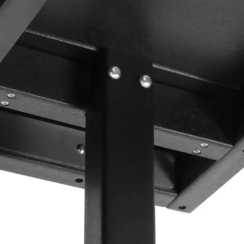 Ensemble de salle à manger d'extérieur carré WestinTrends Ashore 5 pièces en HDPE avec fauteuils