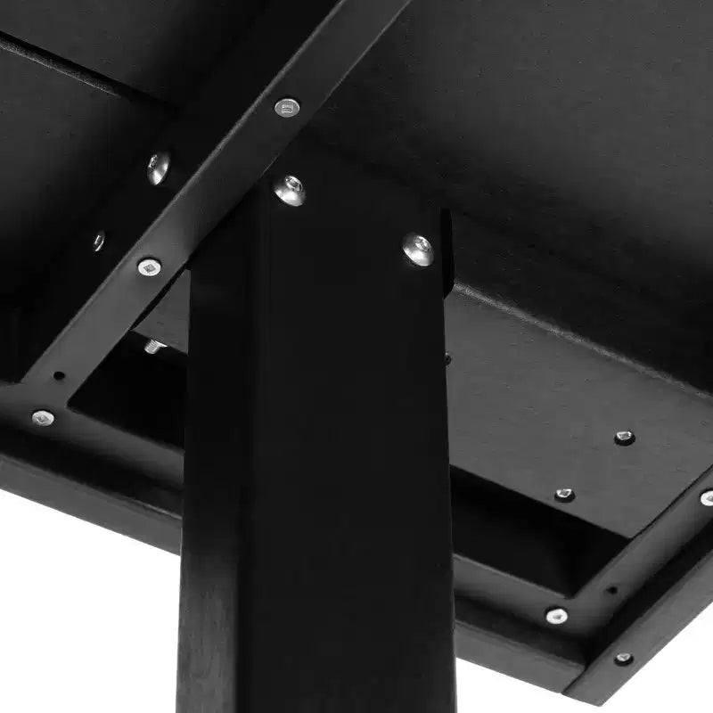 Ensemble de salle à manger d'extérieur WestinTrends Ashore 5 pièces avec table carrée en HDPE et chaises sans accoudoirs