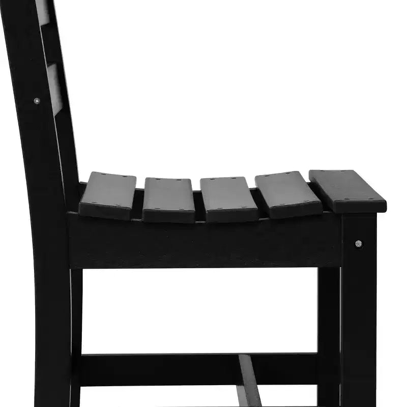 Ensemble de salle à manger d'extérieur WestinTrends Ashore 5 pièces avec table carrée en HDPE et chaises sans accoudoirs
