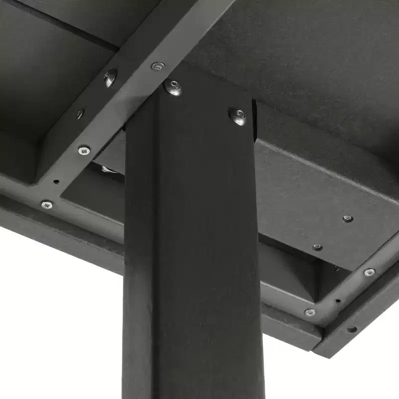 Ensemble de salle à manger d'extérieur WestinTrends Ashore 5 pièces avec table carrée en HDPE et chaises sans accoudoirs