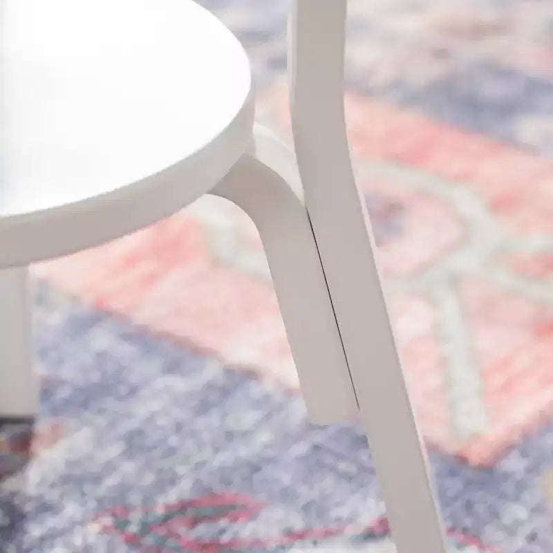Guidecraft Table et chaises pour enfants Nordic - Blanc : Table ronde en bois pour tout-petits pour les travaux manuels et l'écriture | Meubles de salle de jeux | Table d'activités pour enfants avec 4 chaises