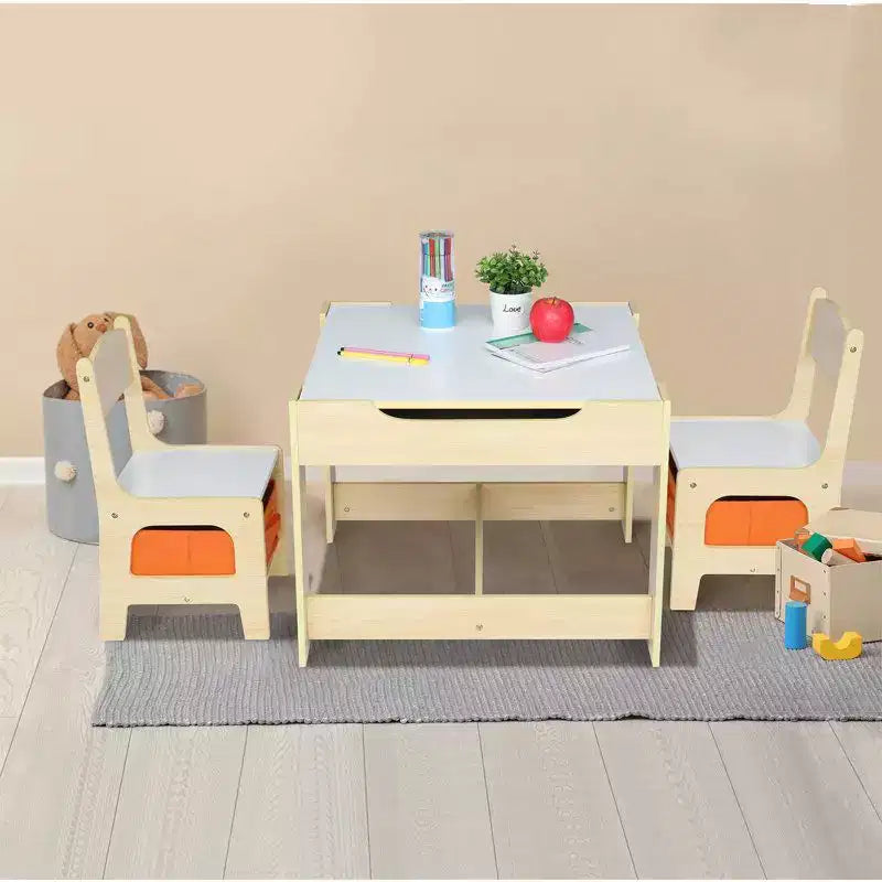 Karl Home 3 Piece Kids Play Or Activity Table and Chair Set