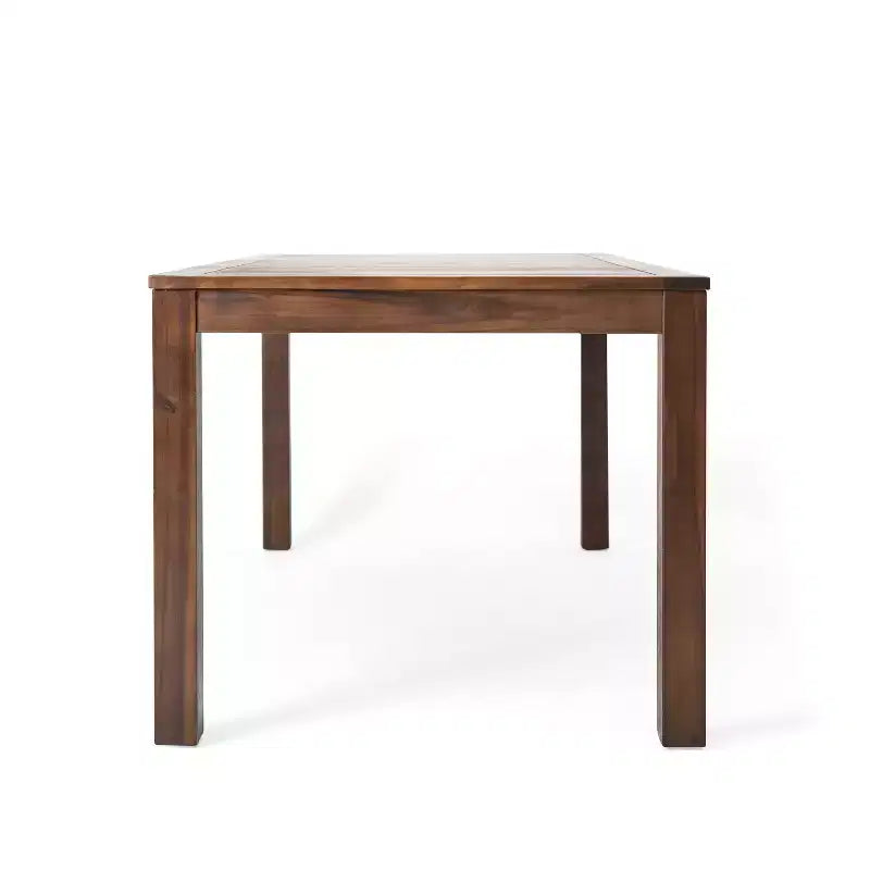 Ensemble de salle à manger GDFStudio Paoha 7 pièces en bois d'acacia avec design à lattes