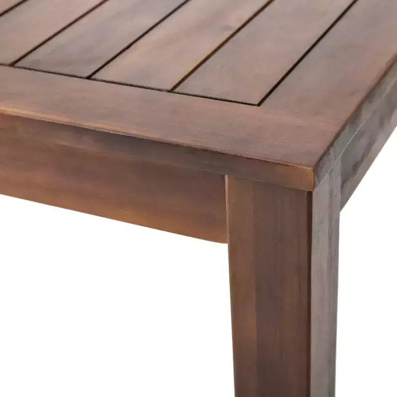 Ensemble de salle à manger GDFStudio Paoha 7 pièces en bois d'acacia avec design à lattes