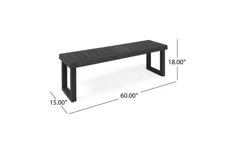 GDFStudio Broderick Ensemble de salle à manger d'extérieur 6 pièces en bois d'acacia avec banc et coussins