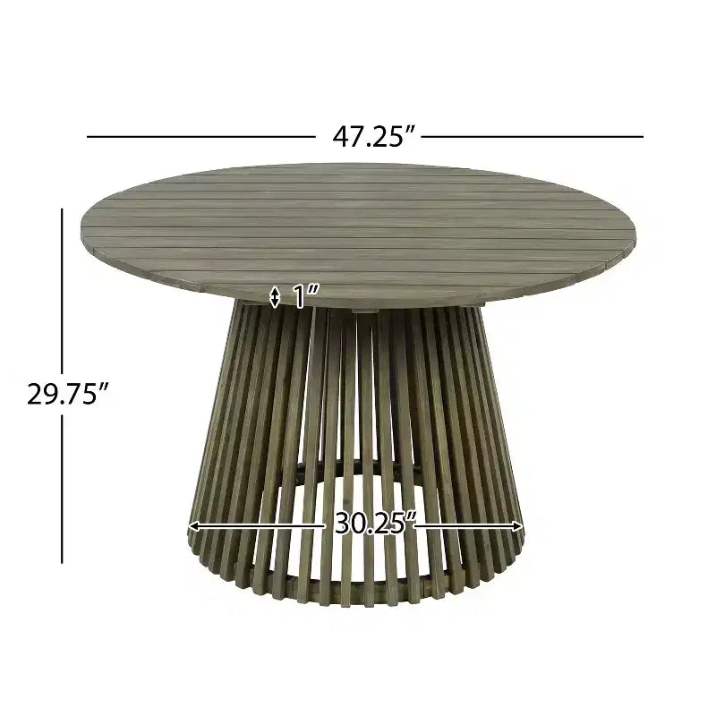 Christopher Knight Home Case Ensemble de salle à manger 5 pièces en bois d'acacia avec coussins pour l'extérieur