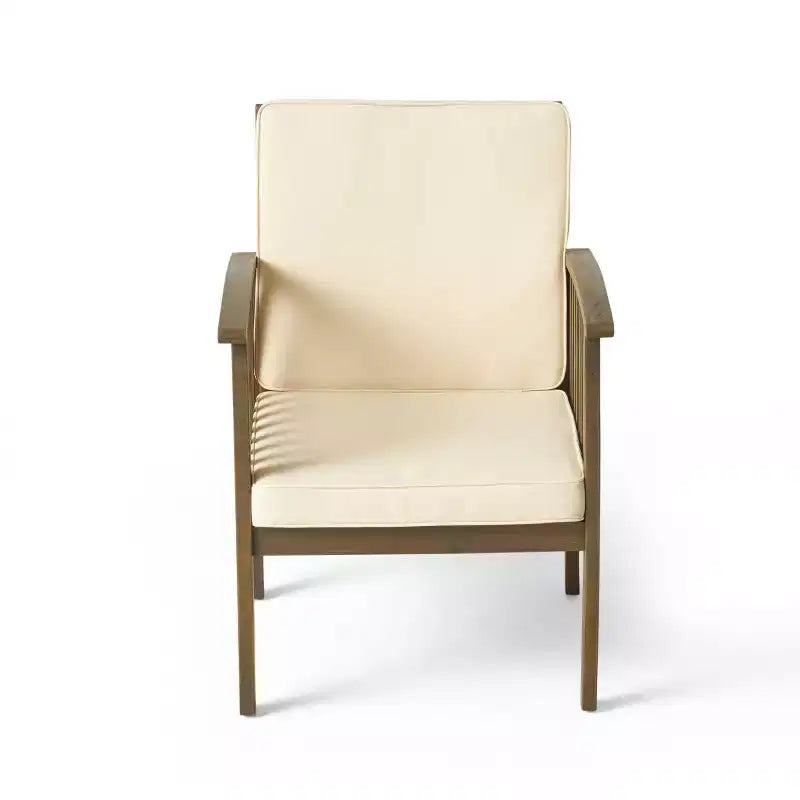 Christopher Knight Home Case Ensemble de salle à manger 5 pièces en bois d'acacia avec coussins pour l'extérieur