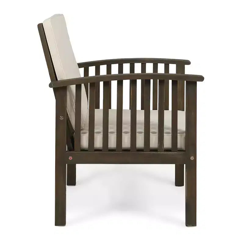 Christopher Knight Home Case Ensemble de salle à manger 5 pièces en bois d'acacia avec coussins pour l'extérieur